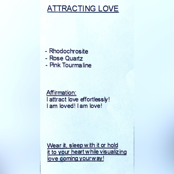 Handcrafted Healing/Comfort Bracelet for attracting Love - Picture 3 of 3